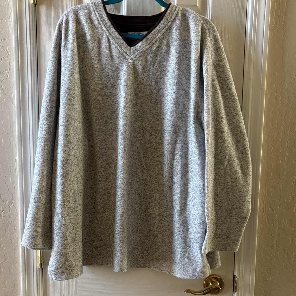 Gray V-Neck Women’s Sweater